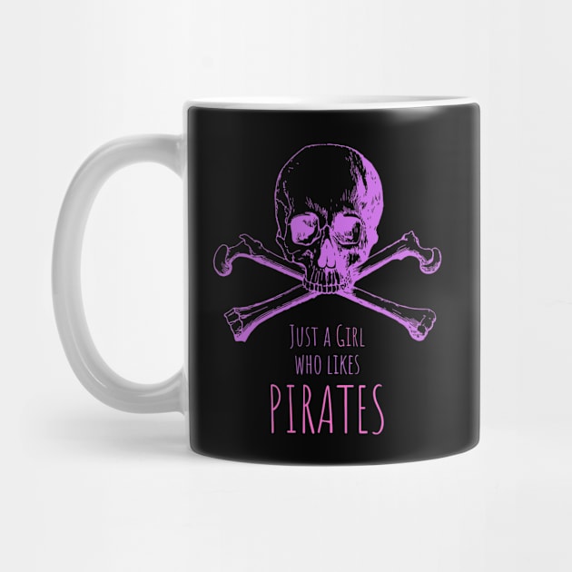 Just a Girl Who Likes Pirates Skull by nathalieaynie